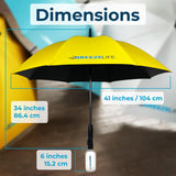 Original Mister Breeze, Sun Umbrella with Fan and Mister, Umbrella Mister with Built-in Fan for Festivals, Beach and More, Blocks Harmful Sun Rays, Mist bottle included, Silver