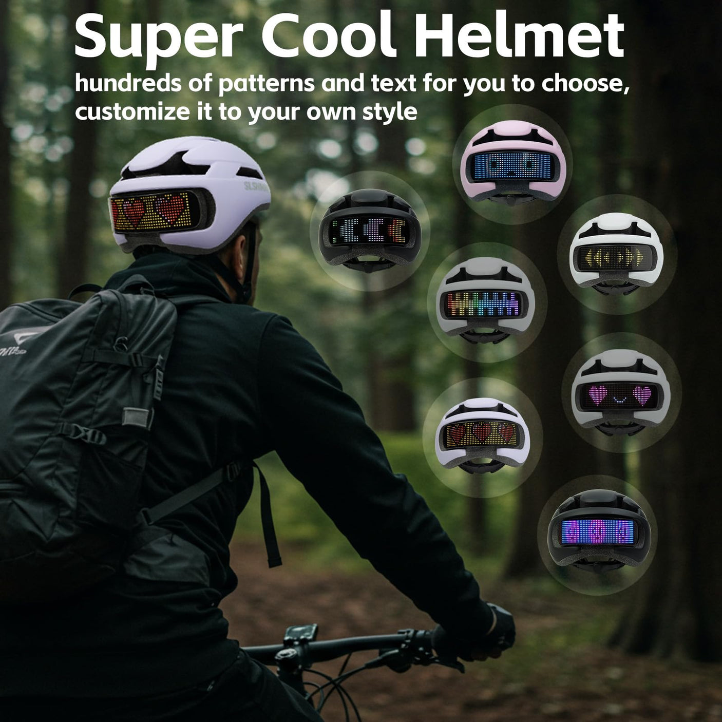 Smart Bike Helmet with Light: Bicycle Helmets for Adult Teens for Mountain & Road Cycling Electric Scooter Skateboard Skating