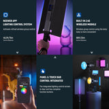 NEEWER RGB LED Video Light Stick, Touch Bar & APP Control, Magnetic Handheld Photography Lighting Wand, Dimmable 3200K~5600K CRI98+ Full Color LED Light with 6400mAh Battery, 17 Scenes, RGB1
