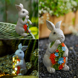 Nacome Solar Garden Outdoor Statues Turtle with Succulent and 7 LED Lights - Lawn Decor Tortoise Statue for Patio, Balcony, Yard Ornament - Unique Housewarming Gifts