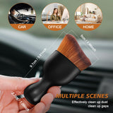 Ouzorp Car Interior Dust Brush, Car Detailing Brush, Soft Bristles Detailing Brush Dusting Tool for Automotive Dashboard, Air Conditioner Vents, Leather, Computer,Scratch Free