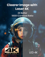 NEBULA Cosmos 4K SE Smart Projector, Nebulamaster, High-Brightness with Dolby Vision, 200" Screen, 1800 ANSI Lumens, HybridBeam, Enhanced Image Quality, GTV, Portable, for Gaming, Home, and Office Use