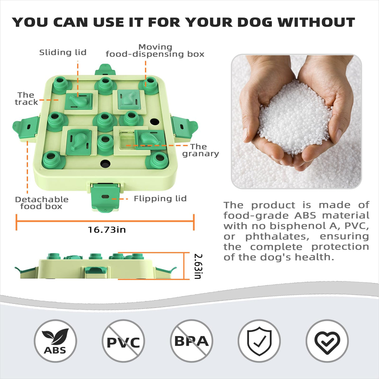 KADTC Dog Puzzle Toys Level 4 in 1 Advance Complicated for Smart Dogs Interactive Puppy Brain Mental Stimulation Game Boredom Enrichment Self Play Slow Feeder Food Feeding Dispenser Treat Puzzles Toy