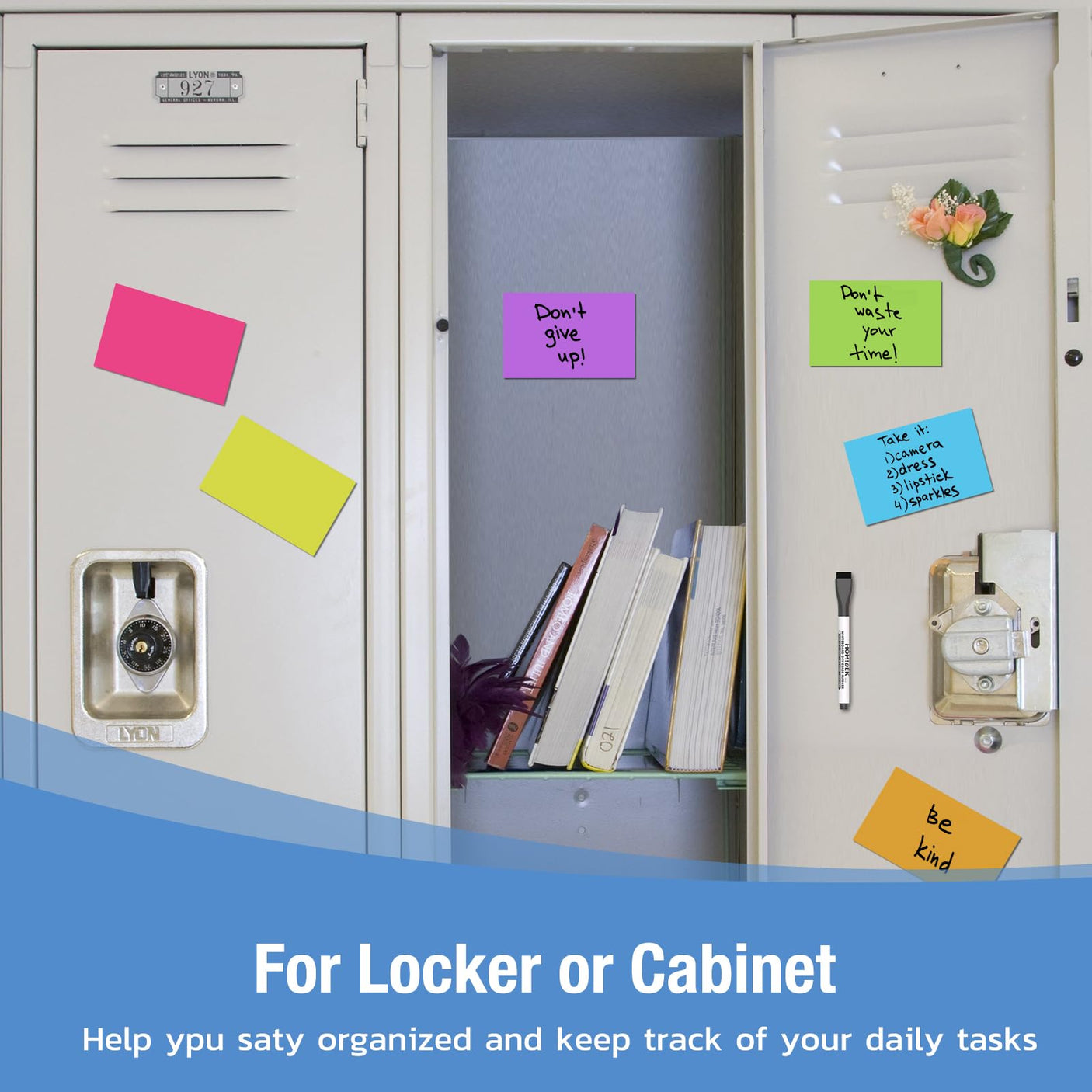 HOMiDEK Reusable Magnetic Sticky Notes, (30 Pack, 3x3 in) Dry Erase Magnets Magnetic Labels with Marker, Easy to Post Notes for Whiteboard, Fridge, Locker, Cabinet, Door - Office & Classroom Supplies