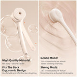 Electric Body Brush Back Scrubber for Shower, Waterproof Long Dual Handle Power Body Scrubber with 3 Heads, Rechargeable Bath Brush & 2 Speeds, for Cleansing, Exfoliating and Massaging Skin