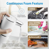 Automatic Foaming Soap Dispenser,4-Level Adjustable Foam, Wall Mount, USB Rechargeable,12.8oz/ 380ml,Touchless Hand & Dish Soap Dispenser for Bathroom, Kitchen,Hotel, Restaurant