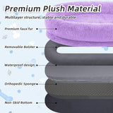 Human Dog Bed, Large Dog Beds for Humans Size Fits You and Pets, Washable Faux Fur Orthopedic Human Pet Bed for People Doze Off, Napping, Present Pillow, Blanket, Strap - Khaki