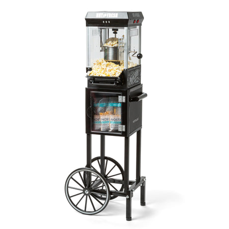 Nostalgia Popcorn Maker Machine - Professional Cart With 2.5 Oz Kettle Makes Up to 10 Cups - Vintage Popcorn Machine Movie Theater Style - Red