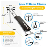 Total Gym APEX Versatile Indoor Home Gym Workout Total Body Strength Training Fitness Equipment