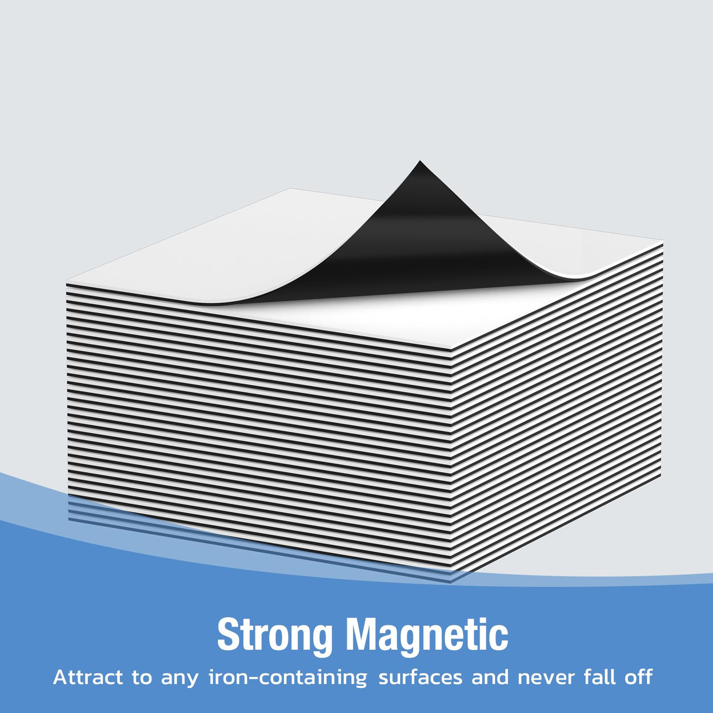 HOMiDEK Reusable Magnetic Sticky Notes, (30 Pack, 3x3 in) Dry Erase Magnets Magnetic Labels with Marker, Easy to Post Notes for Whiteboard, Fridge, Locker, Cabinet, Door - Office & Classroom Supplies