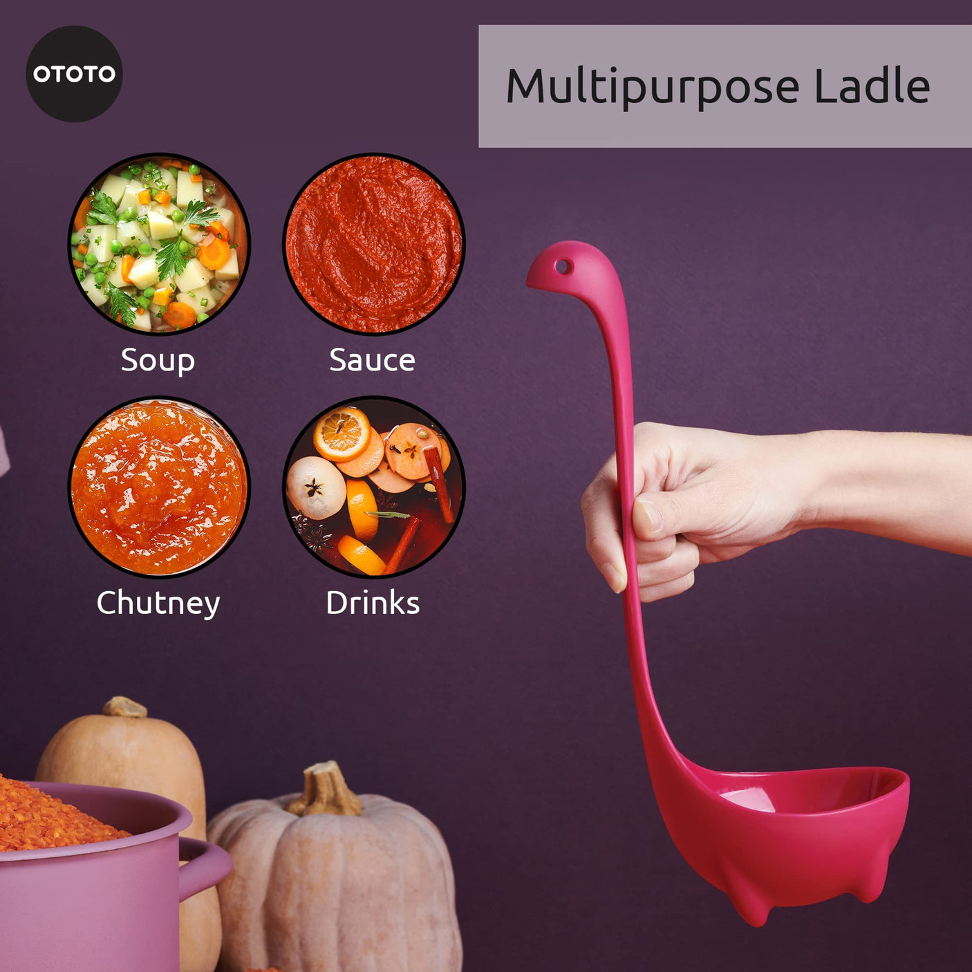 OTOTO The Original Nessie Ladle - Soup Ladle, Cute Gifts, Funny Kitchen Gadgets, Loch Ness design, Cooking Gifts for Mom - Cute and Practical Kitchen Utensils - Unique Gifts for Women