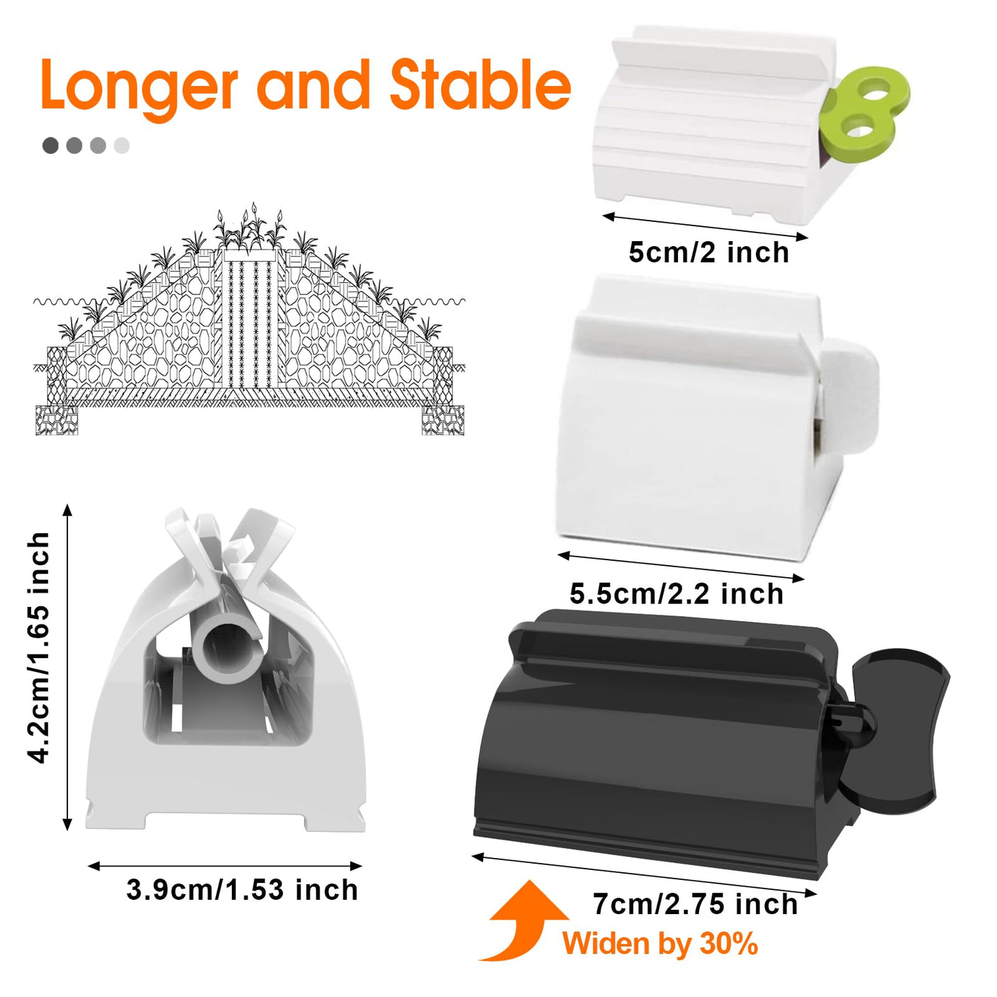 LAMY Toothpaste Squeezer, 3 PCS Tube Squeezer Bathroom and Kitchen Gadgets for Various Tube-Based Cosmetics and Sauces, Home and Apartment Essentials
