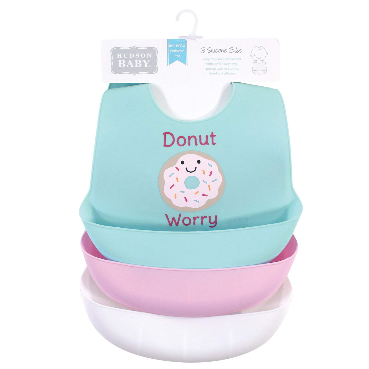 Hudson Baby Unisex Baby Silicone Bibs, Perfect Gentlemen, One Size