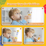 TOP BRIGHT 3 in 1 Sensory Toys for Toddler with Whistle, Ball Blowing, Floating Blow Pipe Balls – Autism Sensory Products, Fine Motor Skills, Toddler Toys for 3 4 5 Year Old Boys Girls Gifts