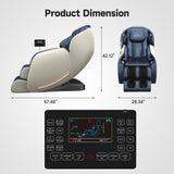 Real Relax Massage Chair Favor-06, Full Body Zero Gravity SL-Track Shiatsu Massage Recliner Chair with APP Control, Brown
