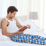 Custom Pajamas Pants Plaid Personalized Funny PJ Pant Design with Face Pajama for Men Women Dog Pet