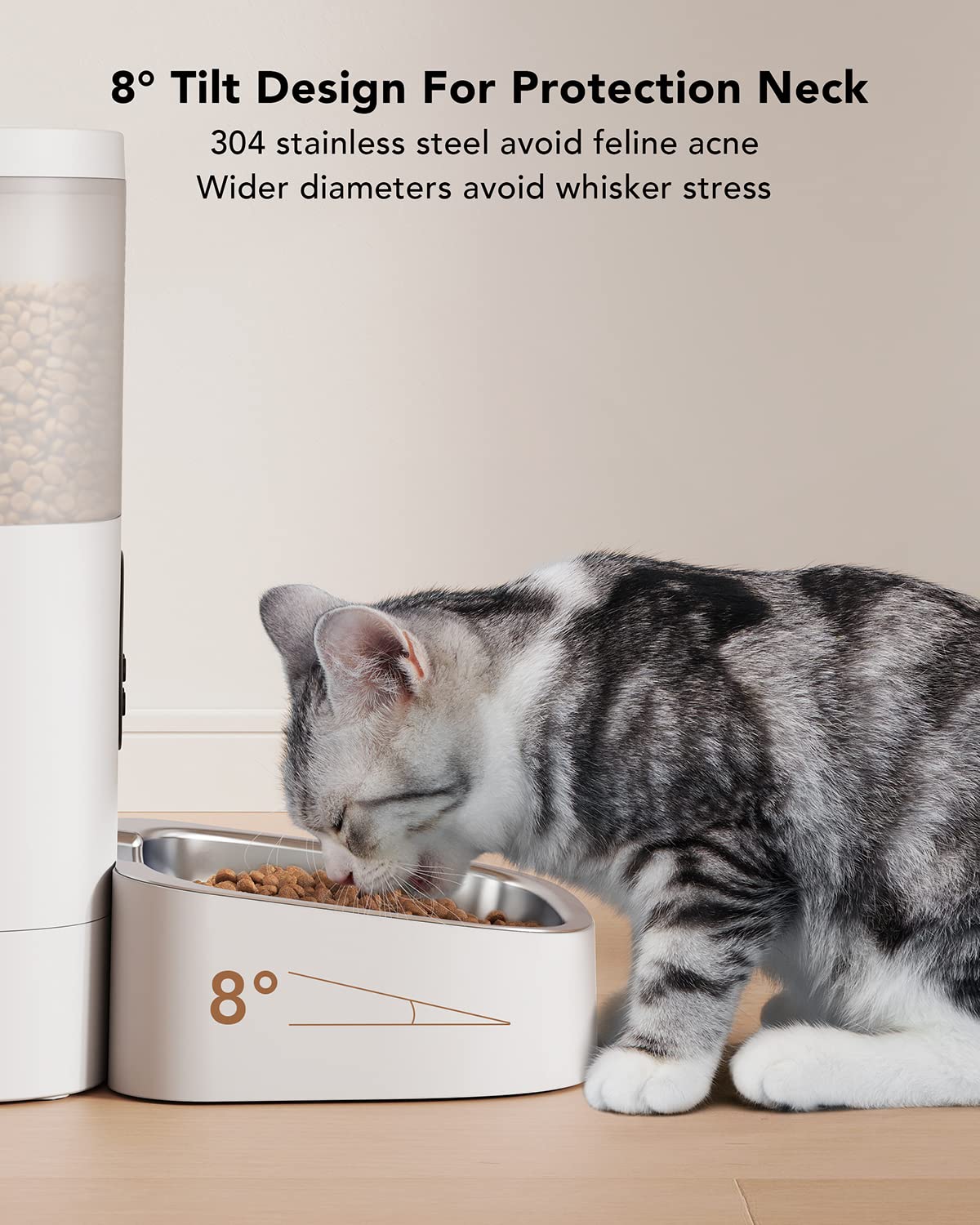 PETLIBRO Automatic Dog Feeder, 6L Dog Food Dispenser with Timer Interactive Voice Recorder, Auto Dog Feeder with Desiccant Bag 1-4 Meals Dry Food, Black Transparent
