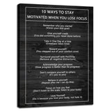 Inspirational Office Wall Decor Motivational Discipline Noun Canvas Wall Art Posters Prints Entrepreneur Quote Wall Picture Paintings Artwork Home Bedroom Framed Ready to Hang[12''W X 18''H]
