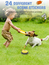 Dog Buttons for Communication, 8 Pcs Dog Talking Button Set, 30s Recordable Voice Pet Buzzer Training Buttons, Speaking Button for Dogs with Waterproof Anti-Slip Dog Button Mat and 48 Scene Stickers