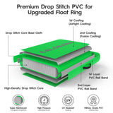 Round Floating Ring Inflatable Water Hammock Heavy Duty River Floats Lake Raft for Adults Tanning Pool Lounger Float Island Platform Pad Mat for Party