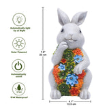 Nacome Solar Garden Outdoor Statues Turtle with Succulent and 7 LED Lights - Lawn Decor Tortoise Statue for Patio, Balcony, Yard Ornament - Unique Housewarming Gifts