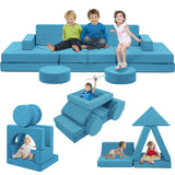 22Pcs Modular Kids Play Couch - Kids Couch for Playroom Bedroom Living Rooms Toddler Sofa for Inspiring Child Creativity，Children Convertible Foam Sofa