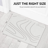Stone Bath Mat, Diatomaceous Earth Shower Mat, Non-Slip Super Absorbent Quick Drying Bathroom Floor Mat, Natural, Easy to Clean (23.6 x 15.35 Darkgrey)