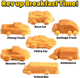 Car Mini Waffle Maker- Make 7 Different Race Cars Trucks & Automobile Vehicle Shaped Pancakes for Kids Adults- Electric Waffler Iron w Recipe Guide, NonStick Pan Cake Baker Machine- Fun Gift for Him