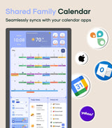 Cozyla 32 Inch Digital Calendar Wall Touch Screen Chore Chart To Do List Notepad Electronic Smart Calendar Digital for Family Meal Planner Support All App Via App Store Android Tablet Wall Mount Black