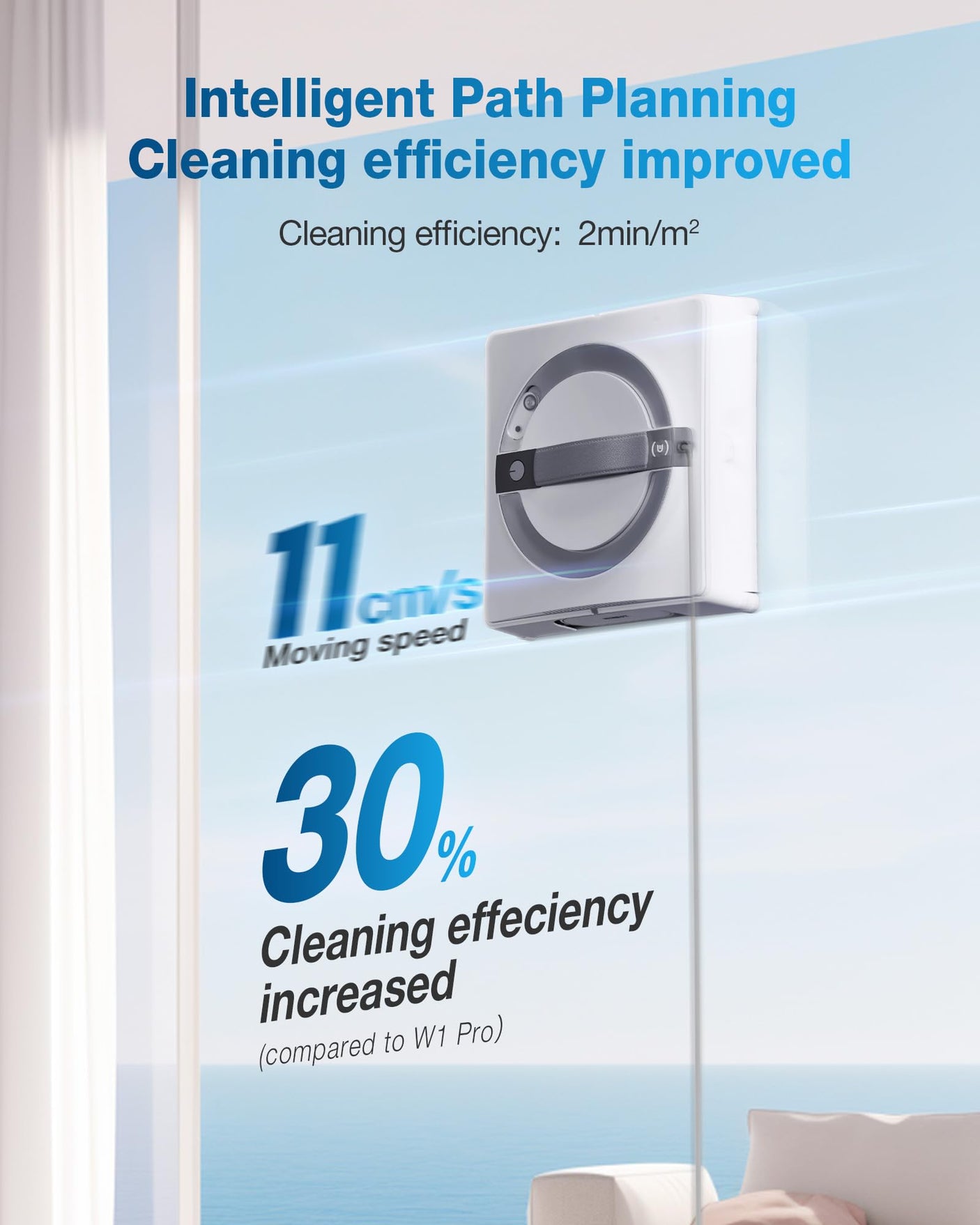 ECOVACS WINBOT W2 PRO Omni Portable Window Cleaning Robot with Multi-Functional Station, Charging While Working, Intelligent Cleaning with Triple Nozzle Water Sprayer, 12-Level Protection
