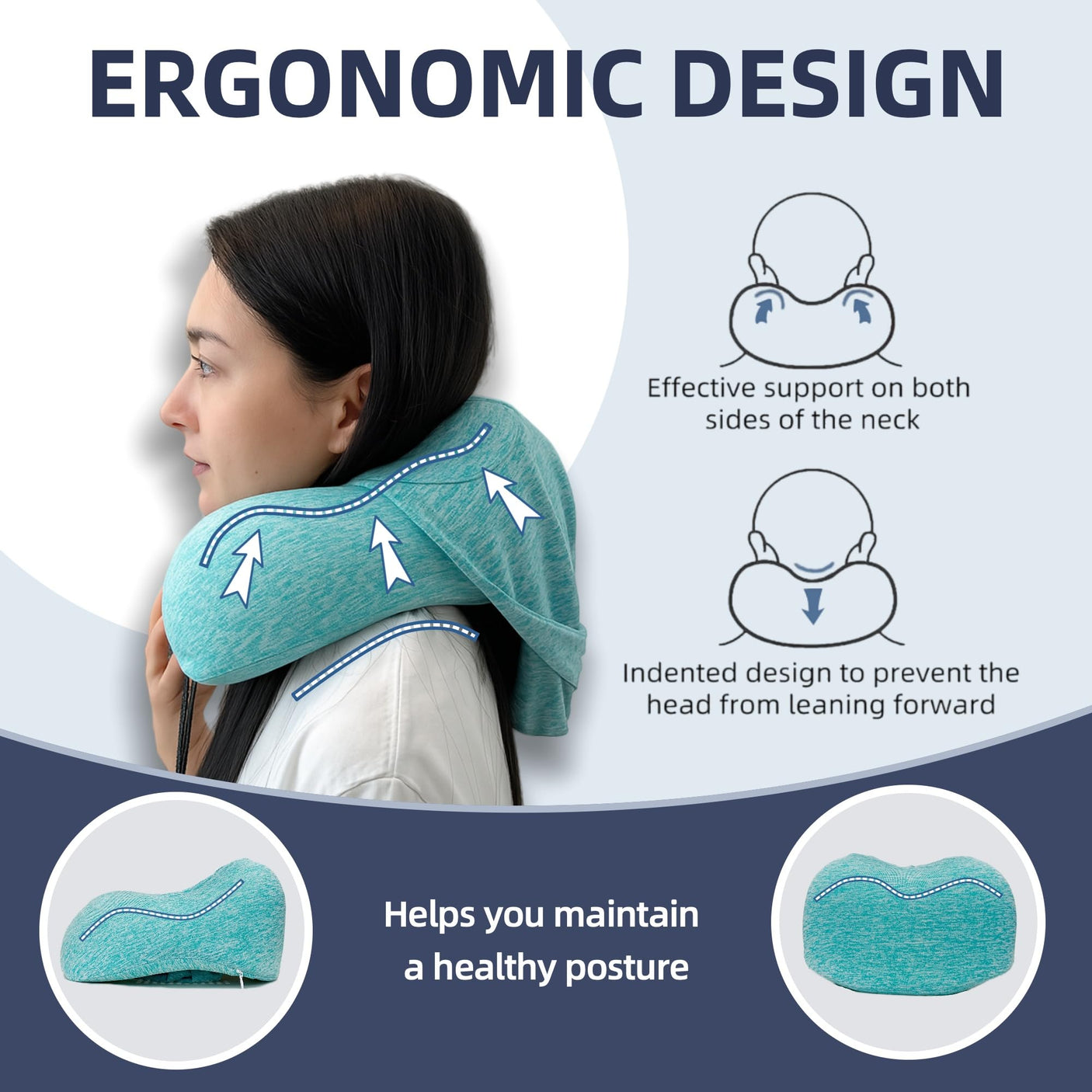 Travel Pillow with Extra Large Hood for Airplane Long Flights Privacy and Comfort Memory Foam with Velvet Cover for Road Trip Head&Neck Support for Plane Office Cars Sleeping & Rest (Pink)