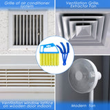 4 Pcs Window Venetian Blind Cleaner Duster Tool 7 Finger Blind Rush and Shutter Cleaner Brush Hand-held Window Shutter Air Conditioner Duster for Dirt(Yellow, Orange)