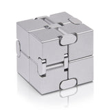 Fidget Cube New Version Fidget Finger Toys - Metal Infinity Cube Prime for Stress and Anxiety Relief/ADHD, Ultra Durable Sensory Gifts for Adults and Teens Kids