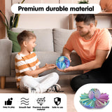Gear Ball 3D Printed Cube Fidget Toy,Gear Sphere Fidget Toys,Sensory Toys for Stress and Anxiety Relief, Desk Toy Fidget Spinners,Stocking Stuffers for Adults & Kids Gift(Blue Green, 3.1 Inch)