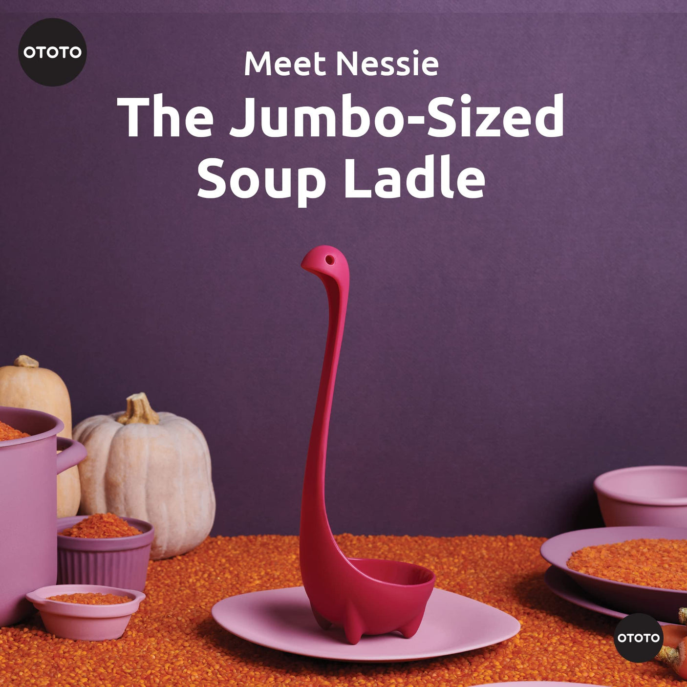 OTOTO The Original Nessie Ladle - Soup Ladle, Cute Gifts, Funny Kitchen Gadgets, Loch Ness design, Cooking Gifts for Mom - Cute and Practical Kitchen Utensils - Unique Gifts for Women