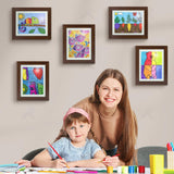 Golden State Art, 10x12.5 Kids Art Frames, Front-Opening Picture Frame Great for Kids Drawings, Artworks, Children Art Projects, Schoolwork, Home or Office (Walnut Set of 2)