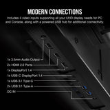 Corsair 45-Inch 240Hz OLED Gaming Monitor - 3440x1440, 0.03ms Response, G-SYNC/FreeSync Compatible
