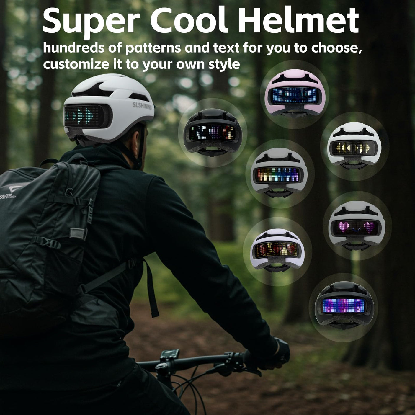 Smart Bike Helmet with Light: Bicycle Helmets for Adult Teens for Mountain & Road Cycling Electric Scooter Skateboard Skating