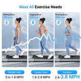 THERUN Walking Pad Treadmill Under Desk, Portable Mini Treadmill for Home/Office, Walking Pad Machine with 2.5HP and 265 lbs Weight Capacity Remote Control LED Display
