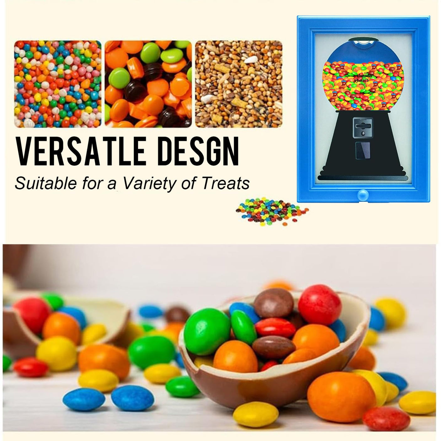 Candy Dispenser Picture Frame, Candy Frame Dispenser,Hanging Candies Machine Art, For Wall or Tabletop, Suitable For Birthday & Holiday Gifts(Yellow)