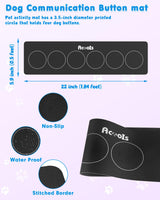 Dog Buttons for Communication, 8 Pcs Dog Talking Button Set, 30s Recordable Voice Pet Buzzer Training Buttons, Speaking Button for Dogs with Waterproof Anti-Slip Dog Button Mat and 48 Scene Stickers