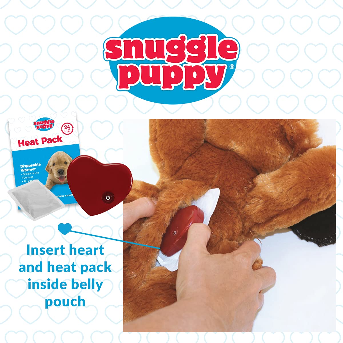 Original Snuggle Puppy Heartbeat Stuffed Dog Toy. Puppy Toy for Anxiety Relief, Calming Aid, and Comfort Toy for Behavioral Training in Golden