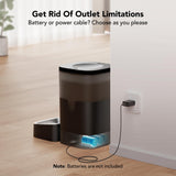 PETLIBRO Automatic Dog Feeder, 6L Dog Food Dispenser with Timer Interactive Voice Recorder, Auto Dog Feeder with Desiccant Bag 1-4 Meals Dry Food, Black Transparent