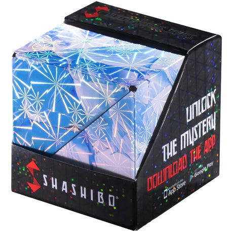 SHASHIBO Holographic Shape Shifting Box - STEM Magnetic Fidget Cube That Transforms Into Over 70 Shapes, Download Fun in Motion Toys Mobile App (Vapor)