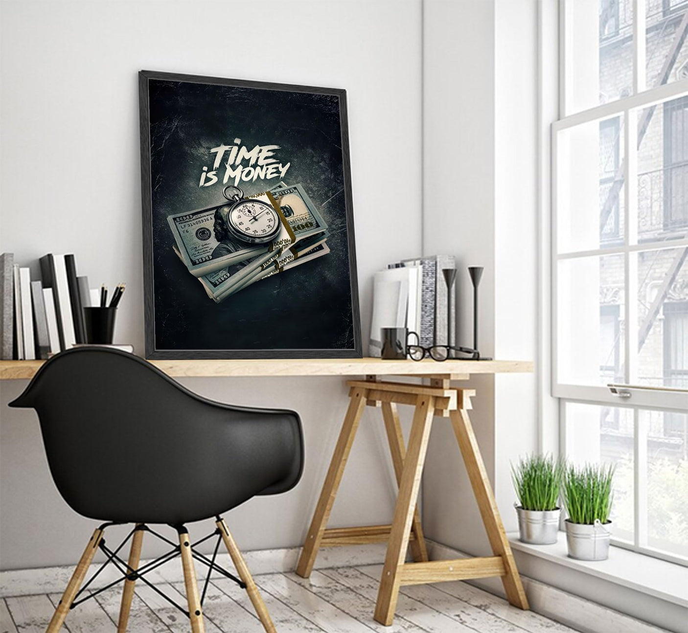 Making Money Trading Motivational Canvas Wall Art Investing Office 1 Million Wall Decor Pictures Finance Investor Stocks Forex Trade Poster Print for Living Room Bedroom Office Decoration