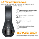 Portable Neck Warmer Rechargeable, Soft Leather Cordless Neck Heater Wrap Graphene Heated Scarf with 12 Heat Levels, Hand Warmers Electric Heating Pad for Pain Relief, Warm Gifts for Women Men