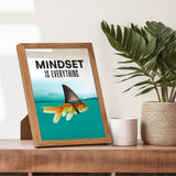 Motivational Wall Art Posters for Home, Office - Mindset is Everything - LARGE 11X14 - Inspirational Gifts for Men, Students - Entrepreneur Wall Art Decor - Uplifting Self-Improvement Positive Quotes