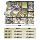Custom Blanket with Photo Text Personalized Bedding Throw Blankets Customized Flannel Fleece Blankets for Family Birthday Wedding Gift Fits Couch Sofa Bedroom Living Room (1 Photos, 40"x50")