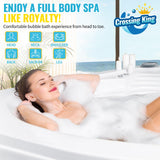 Bubble Bath Mat Tub Spa Massager, Portable Spa Bubble Bath Massager with Upgraded Powerful Suction Cup, Electric Air Pump, Pillow and Remote Control for Relaxation 45 * 17in (Grey)