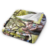 Custom Blanket with Photo Text Personalized Bedding Throw Blankets Customized Flannel Fleece Blankets for Family Birthday Wedding Gift Fits Couch Sofa Bedroom Living Room (1 Photos, 40"x50")